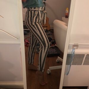 Cute stripped pants (not jean material)